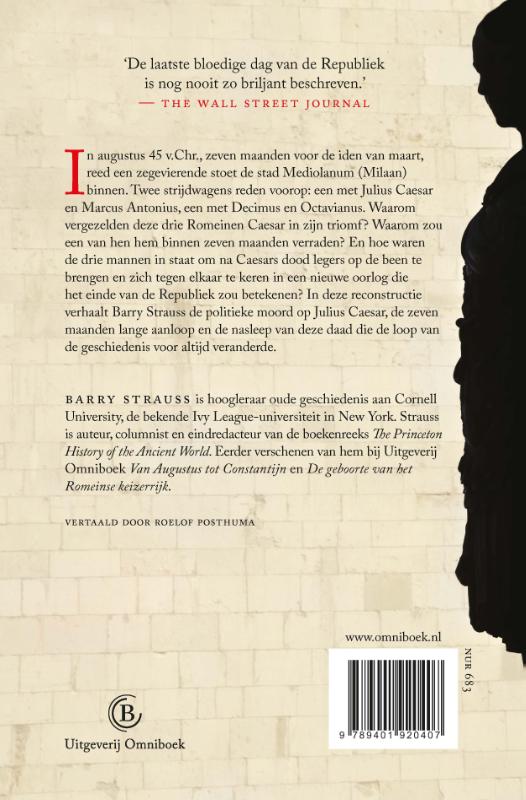 Achterkant van De moord op Julius Caesar