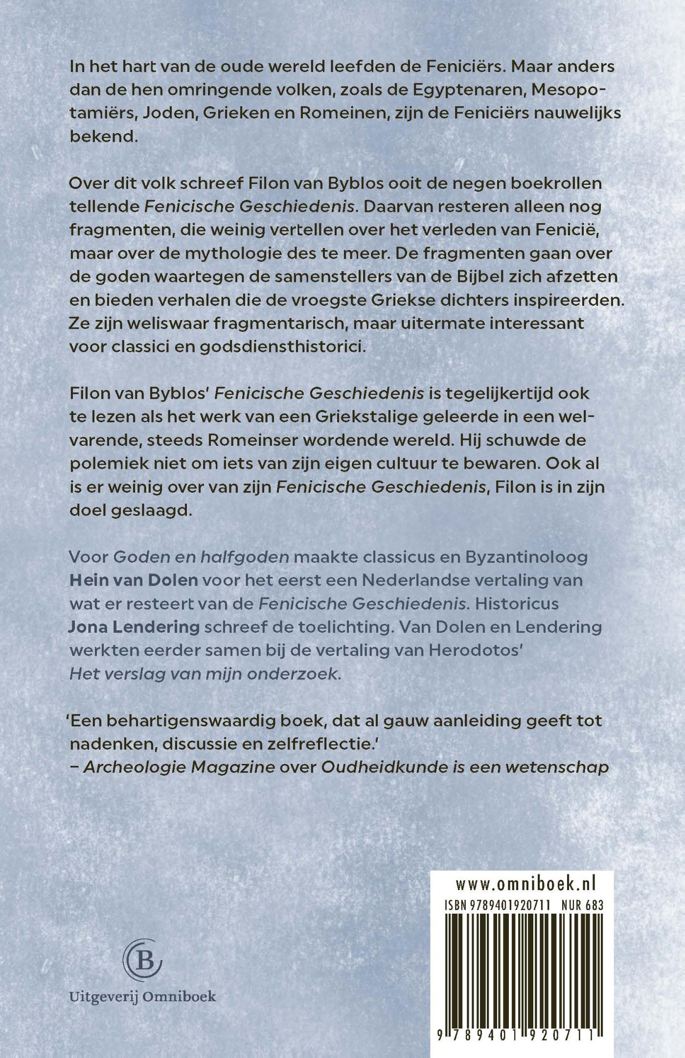 Achterkant van Goden en halfgoden