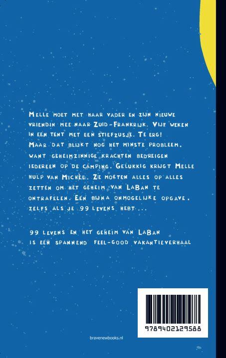 Achterkant van 99 Levens en het geheim van LaBan