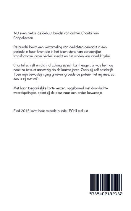 Achterkant van Nu even niet