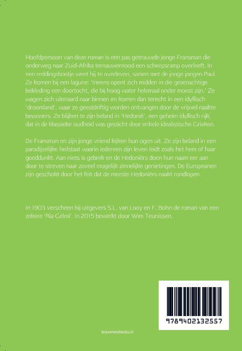 Achterkant van De reis naar Hedonië