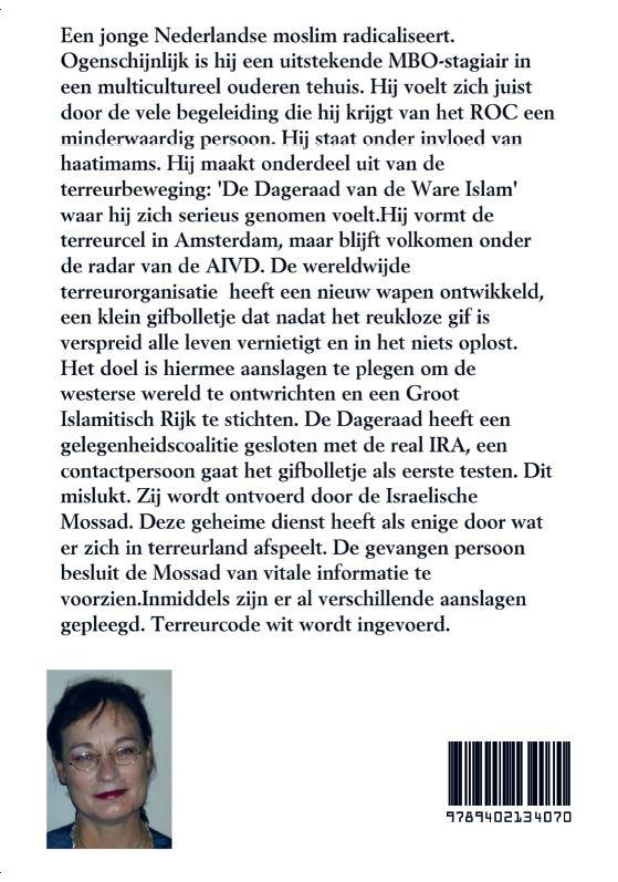 Achterkant van Terreurcode wit