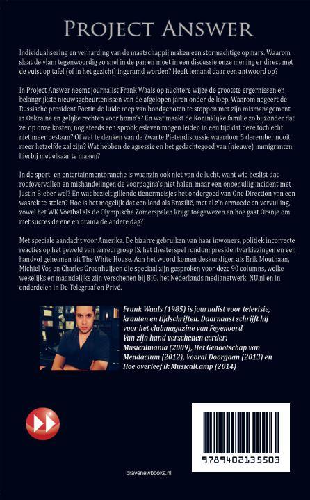 Achterkant van Project Answer