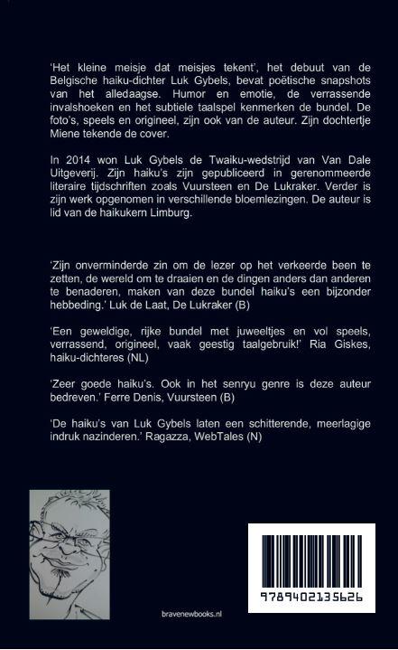 Achterkant van Het kleine meisje dat meisjes tekent