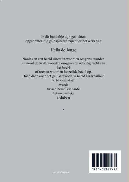 Achterkant van Gedichten voor Hella