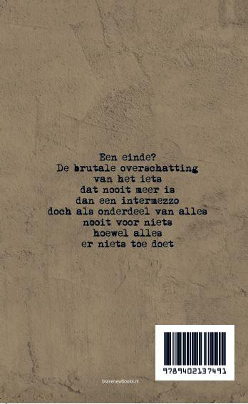 Achterkant van Een kleine verloochening van het niets