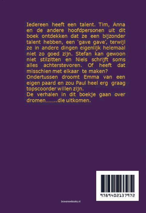 Achterkant van Gave gaven