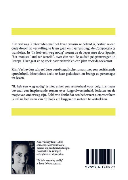 Achterkant van Ik heb een weg nodig