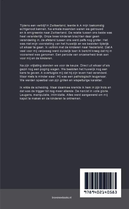 Achterkant van Scheiden van een narcist