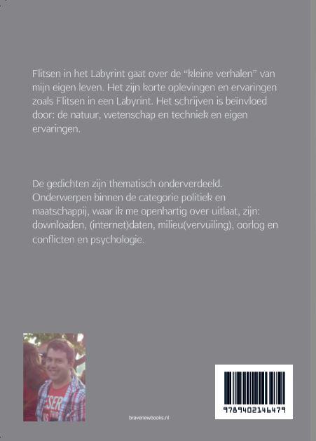 Achterkant van Flitsen in het labyrint
