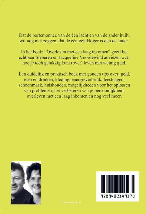 Achterkant van Overleven met een laag inkomen