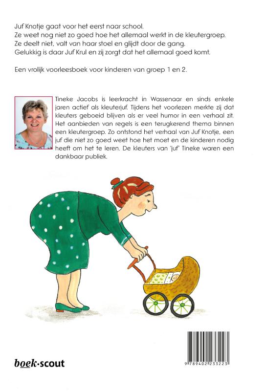 Achterkant van Juf Knotje gaat naar school