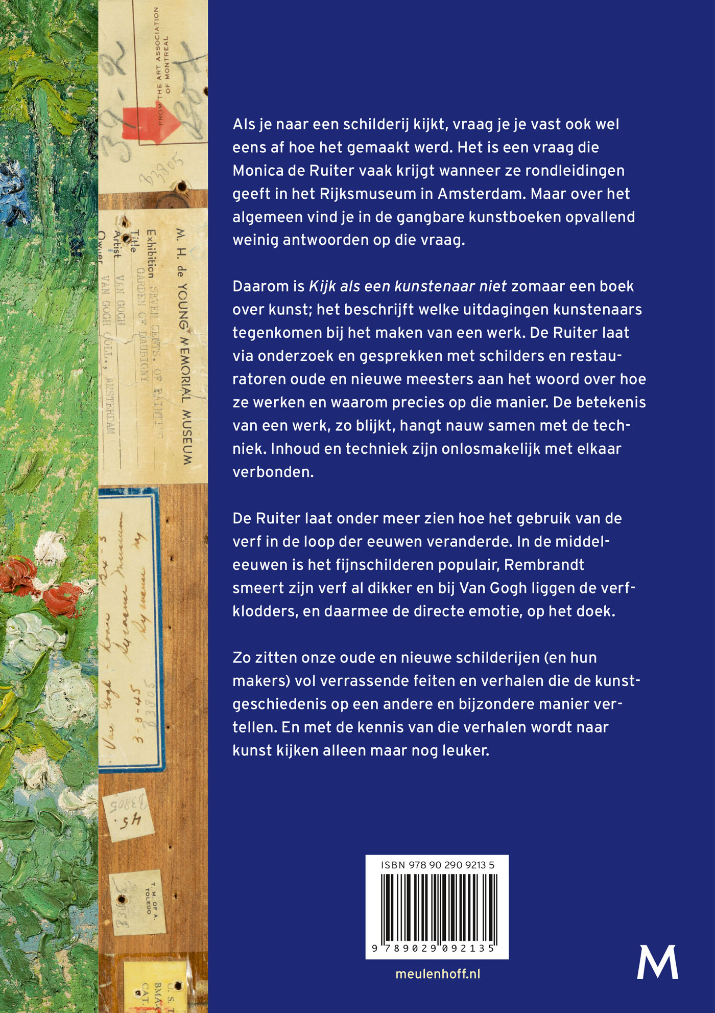 Achterkant van Kijk als een kunstenaar