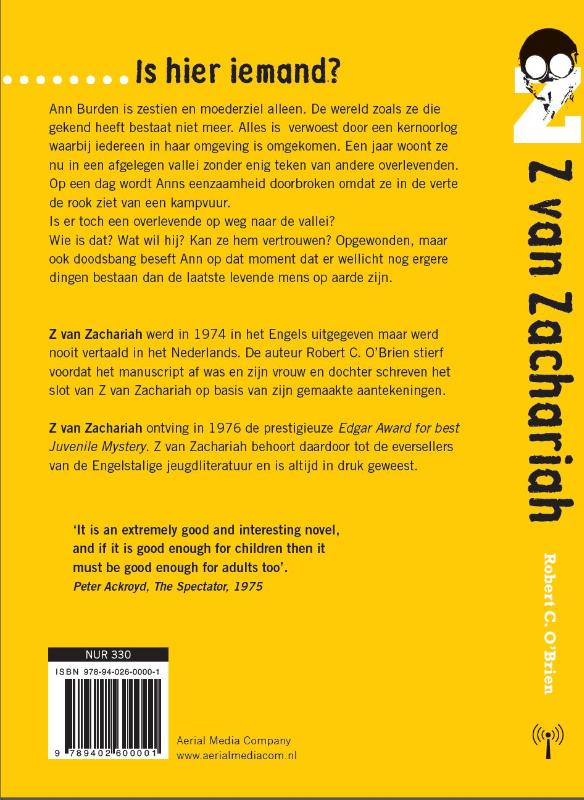 Achterkant van Z van Zachariah