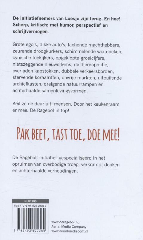 Achterkant van Flikker de hele bliksemse boel maar door het keukenraam