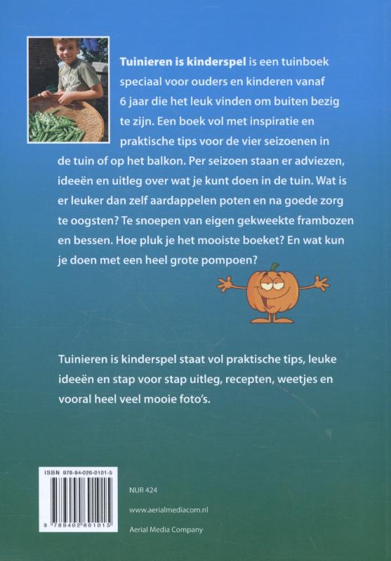 Achterkant van Tuinieren is kinderspel