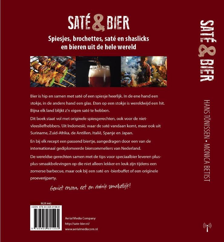 Achterkant van Saté & bier