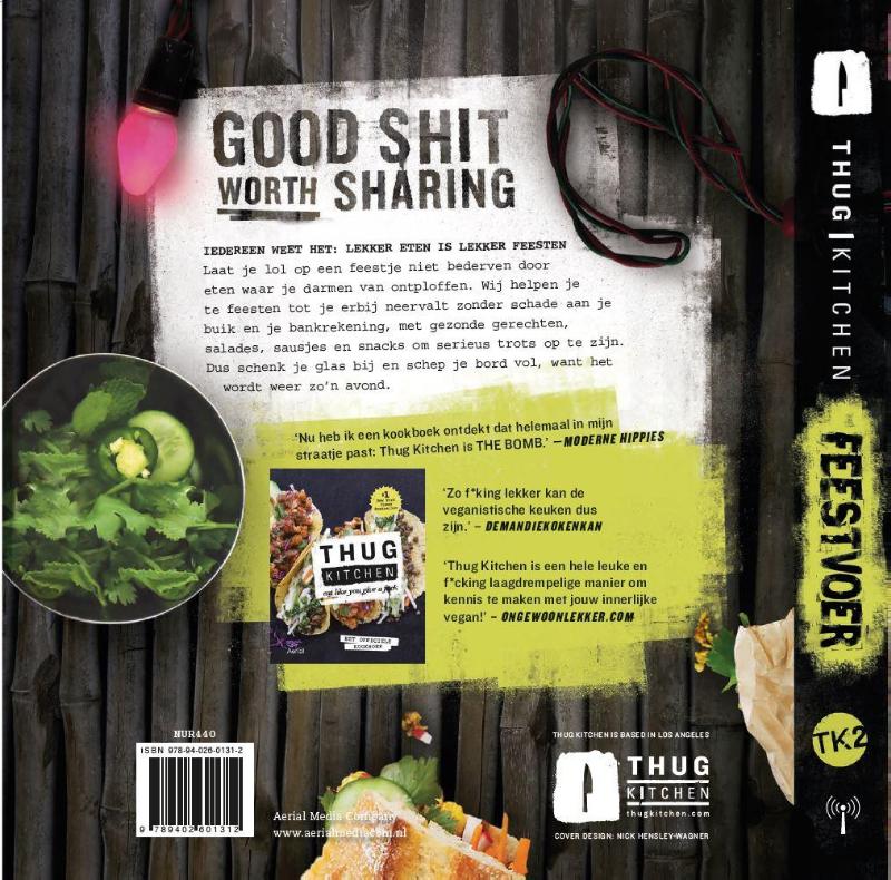 Achterkant van Thug kitchen feestvoer
