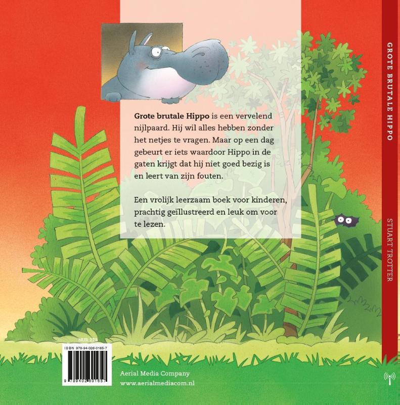 Achterkant van Grote brutale Hippo