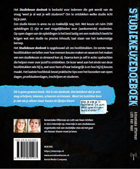 Achterkant van Studiekeuzedoeboek