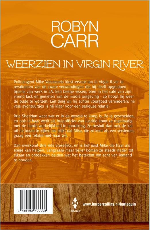 Achterkant van Weerzien in Virgin River