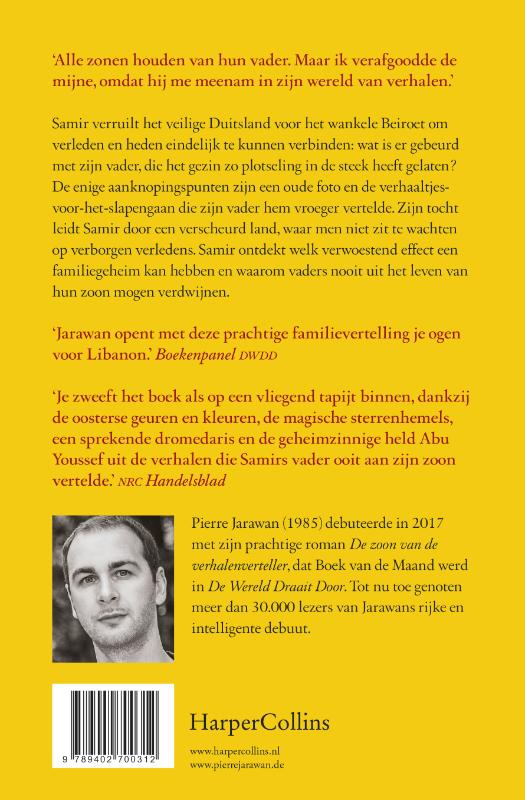 Achterkant van De zoon van de verhalenverteller