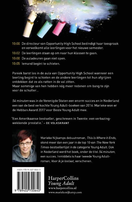 Achterkant van 54 minuten