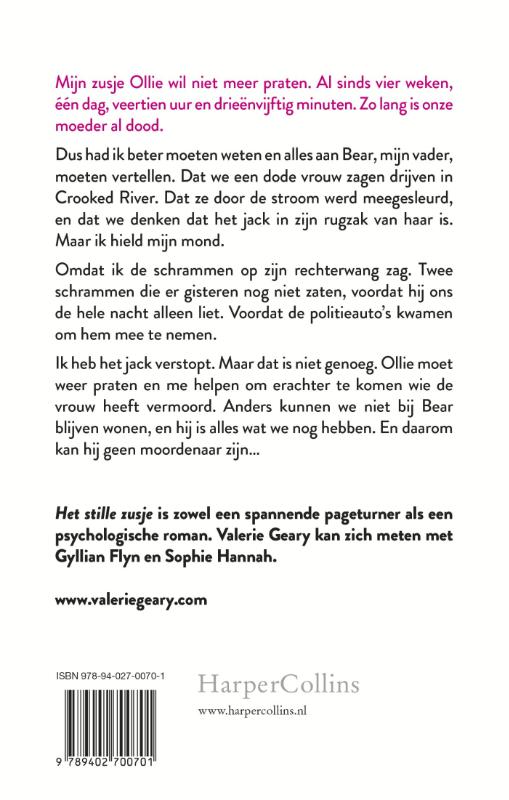 Achterkant van Het stille zusje