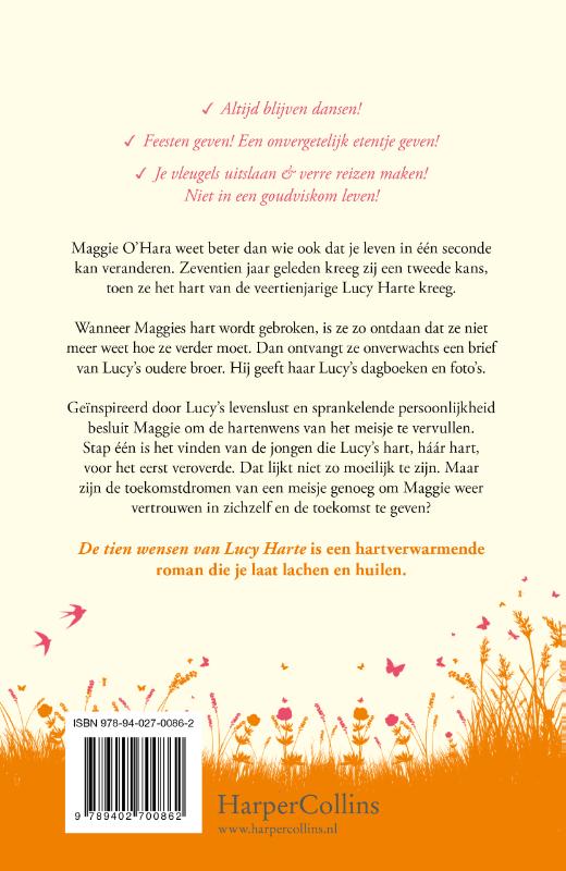 Achterkant van De tien wensen van Lucy Harte