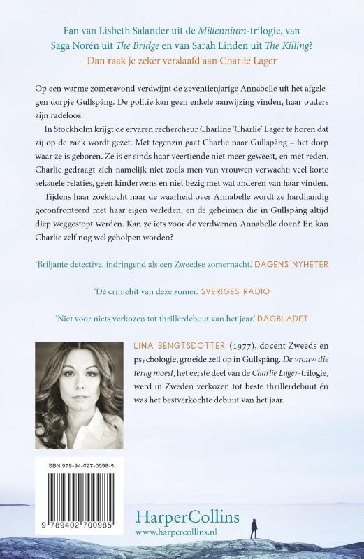 Achterkant van De vrouw die terug moest