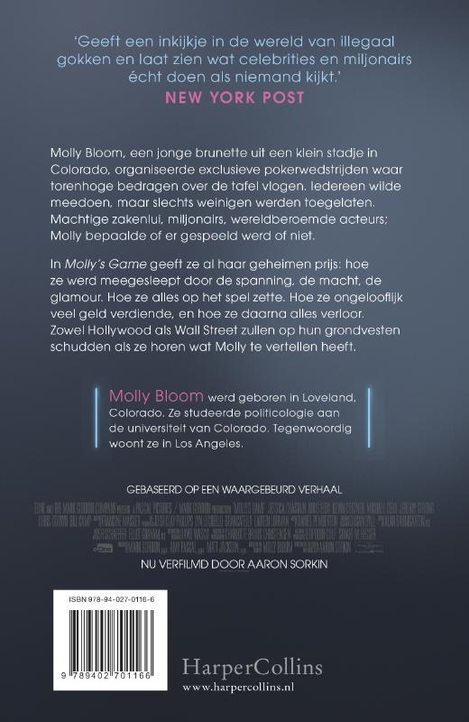 Achterkant van Molly's Game