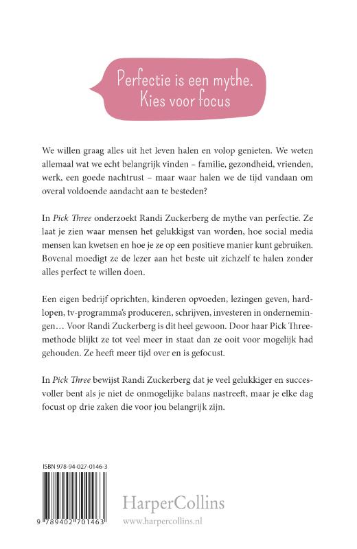 Achterkant van Pick Three