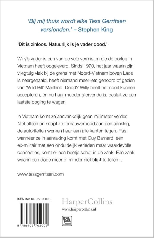 Achterkant van De dood in de ogen
