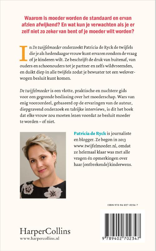 Achterkant van De twijfelmoeder