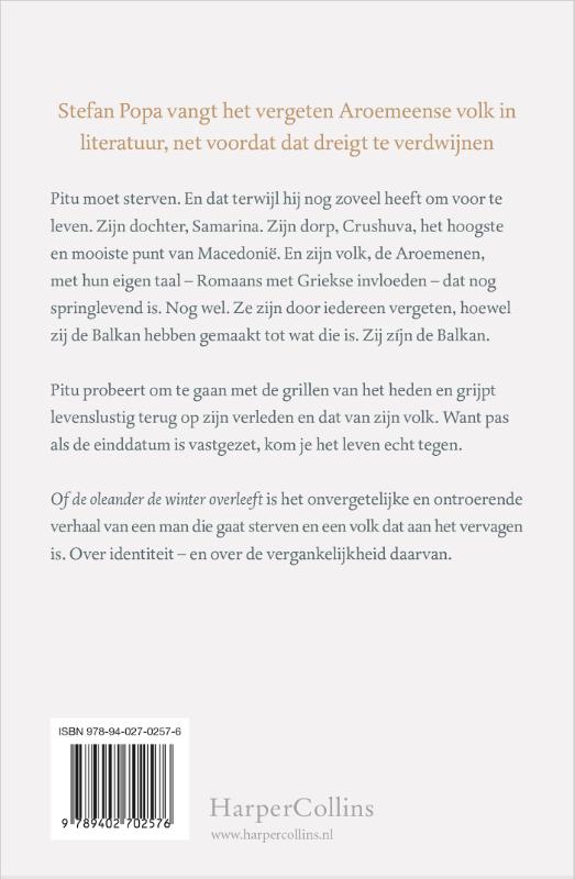Achterkant van Of de oleander de winter overleeft