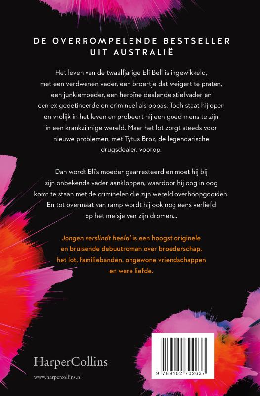 Achterkant van Jongen verslindt heelal
