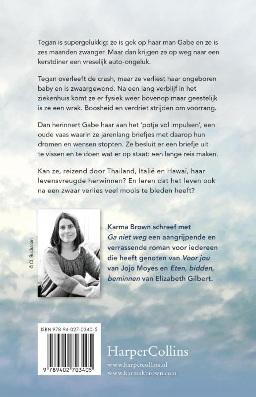 Achterkant van Ga niet weg