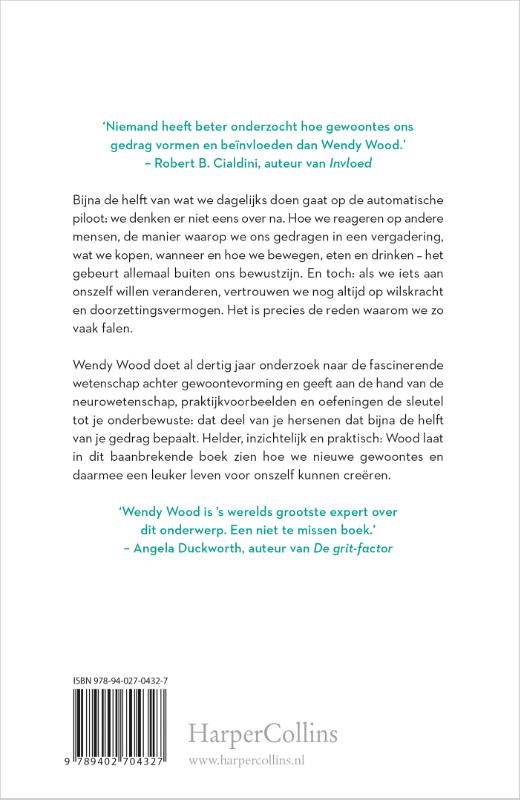 Achterkant van Gelukkig met gewoontes