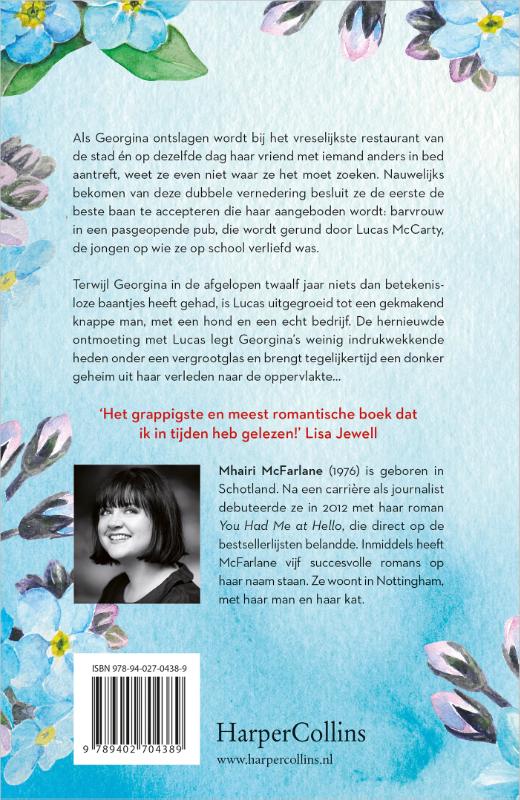 Achterkant van Vergeet me niet