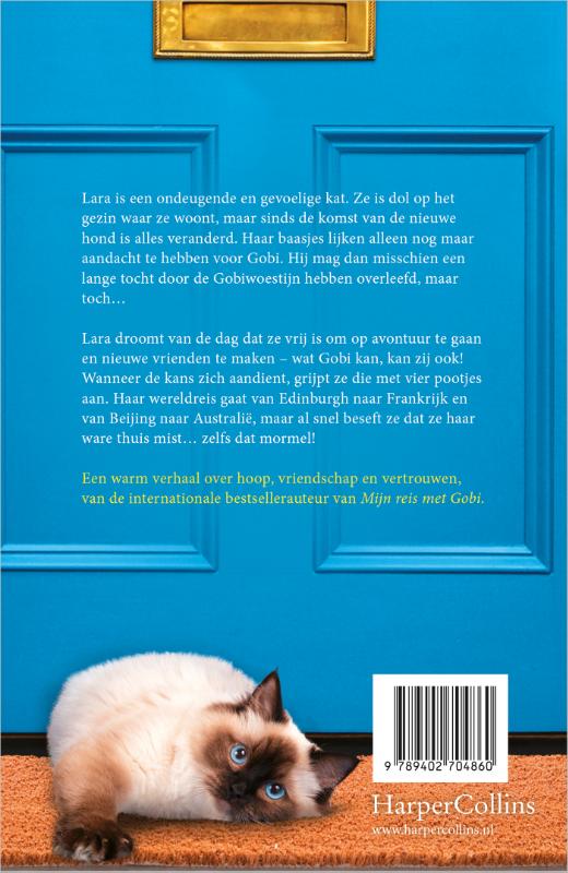 Achterkant van Lara, kat op avontuur