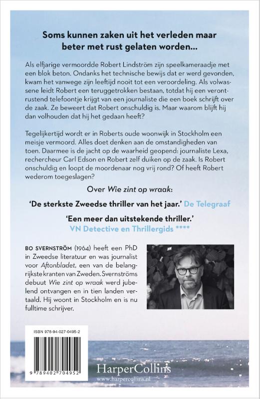 Achterkant van Wie zonder zonde is - tafeldisplay à 6 ex.
