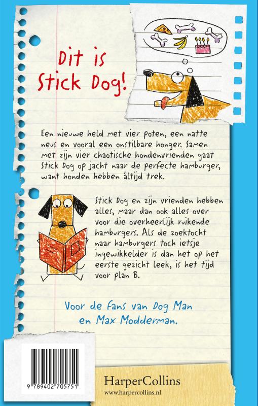 Achterkant van Stick Dog