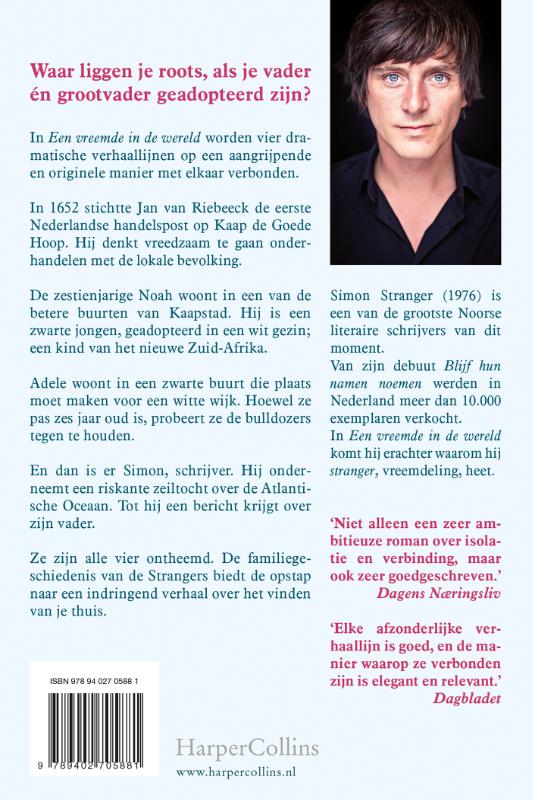 Achterkant van Een vreemde in de wereld
