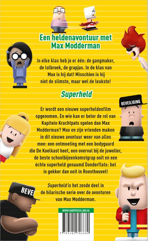 Achterkant van Superheld