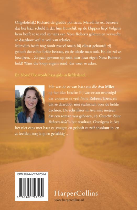 Achterkant van Gezocht: Nora Roberts-held