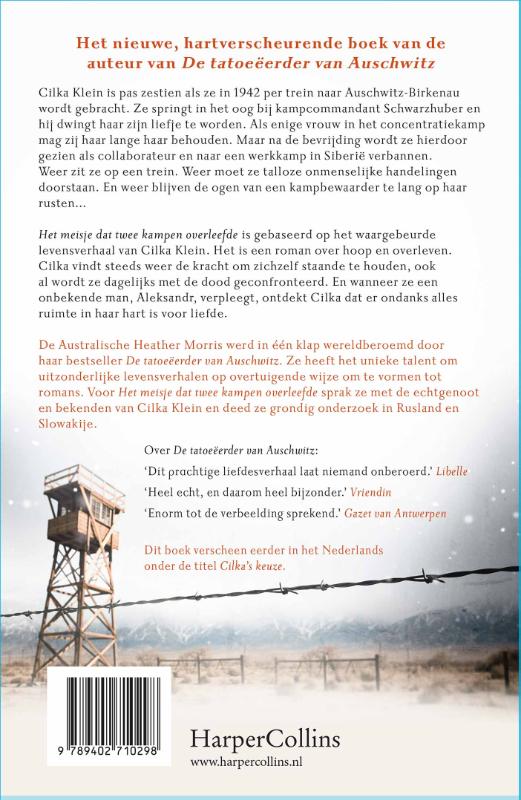 Achterkant van Het meisje dat twee kampen overleefde