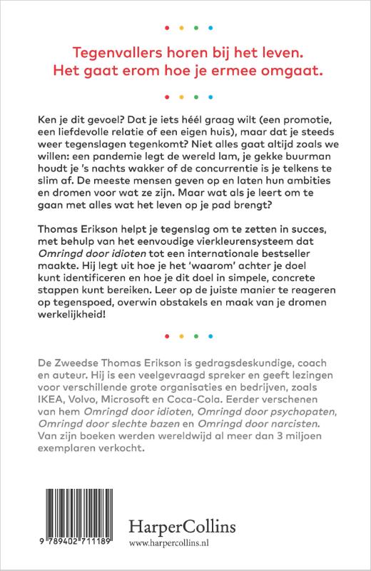 Achterkant van Omringd door tegenslag
