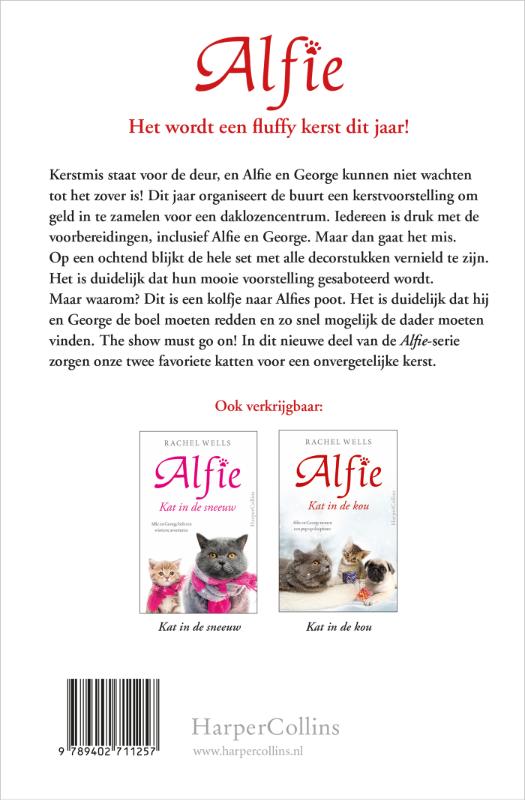 Achterkant van Kat onder de kerstboom