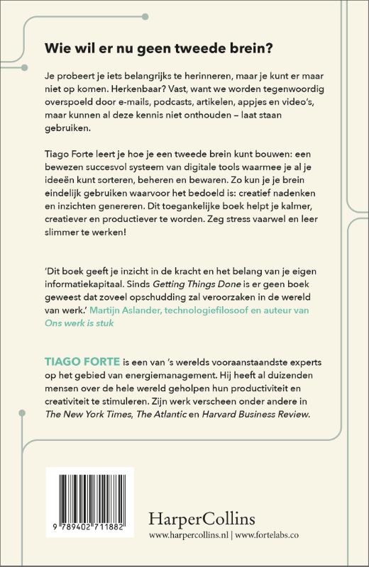 Achterkant van Building a Second Brain