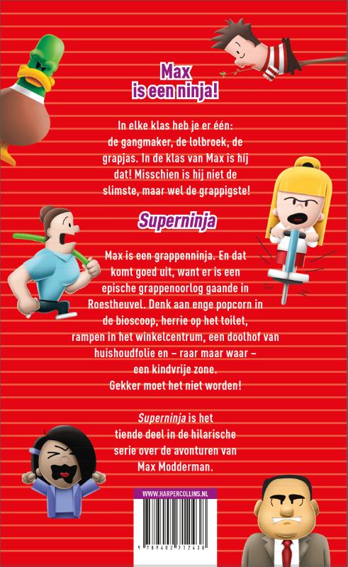 Achterkant van Superninja